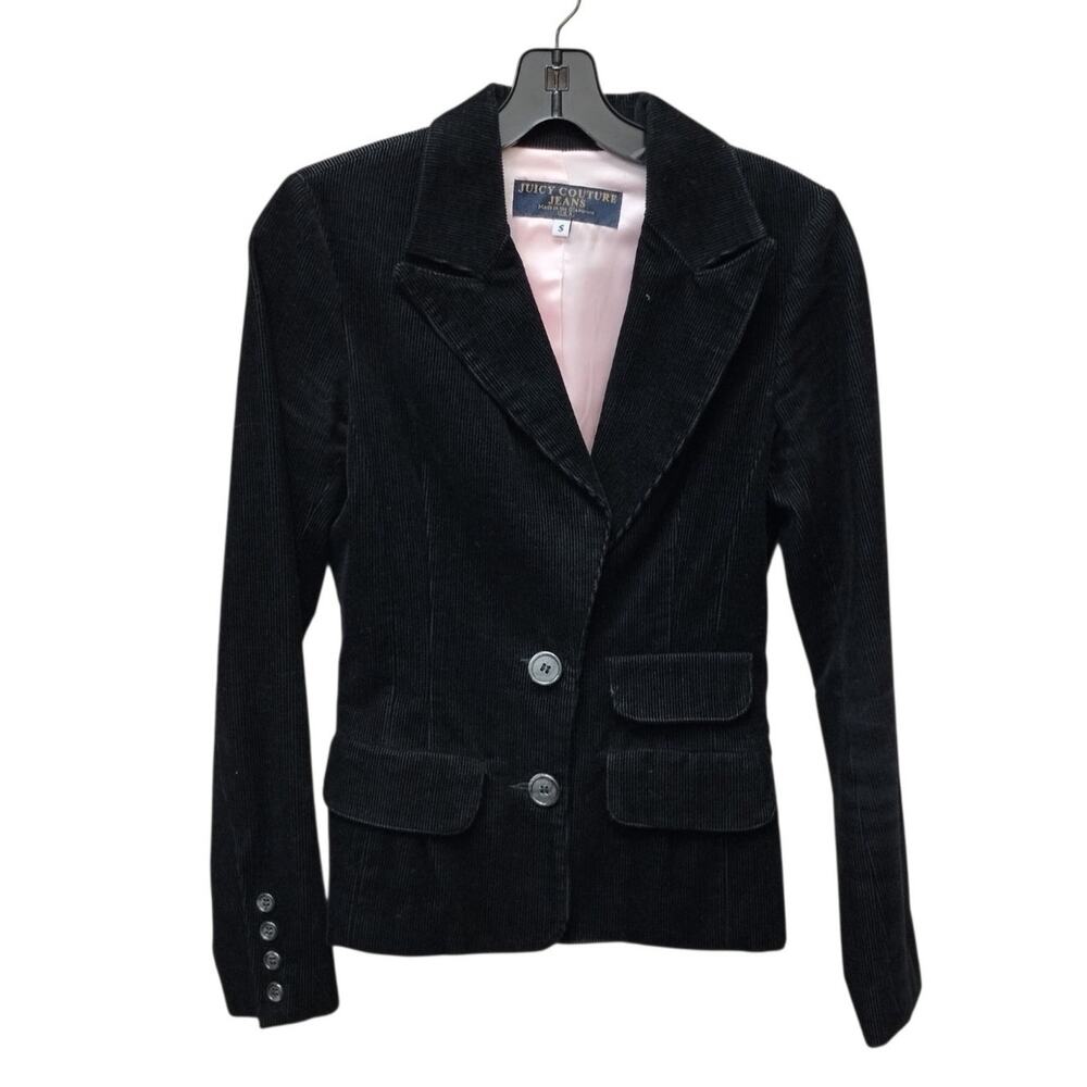 Vintage Juicy Couture Womens Y2K Preppy Academia Corduroy Blazer Small Office
